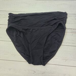 NWT Vitamin A Mid Rise Moderate Coverage Swim Bottoms Black Medium